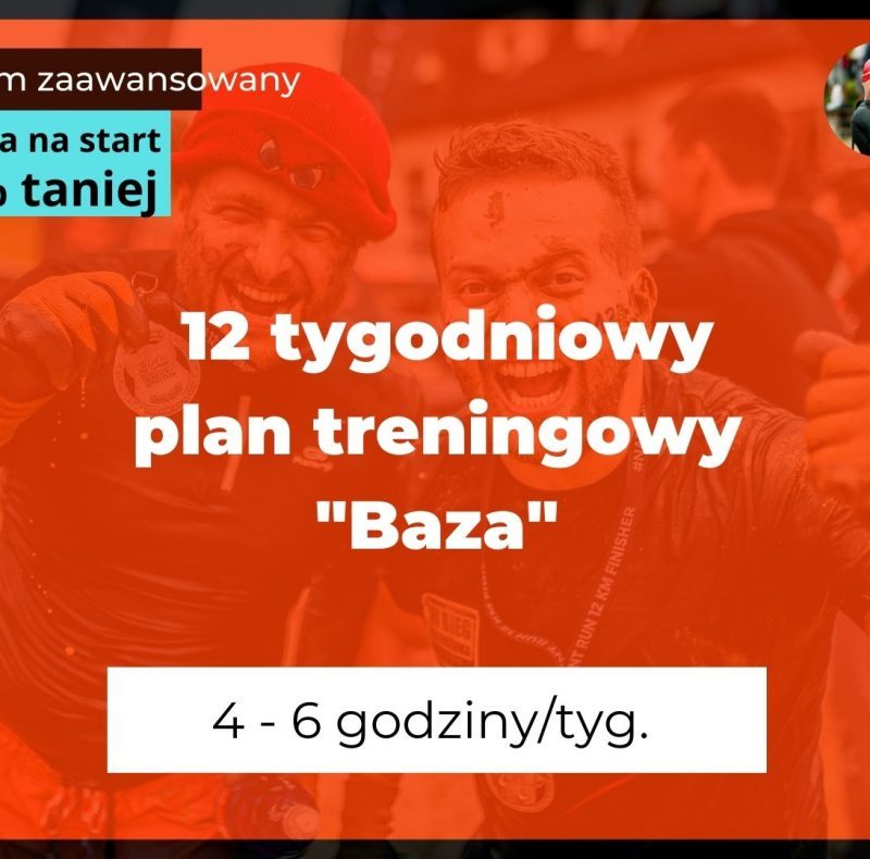 Bieganie 12 tygodni plan treningowy "baza" średnio zaawansowany - pakiet Akademia Szybkiego i Dalekiego Biegania